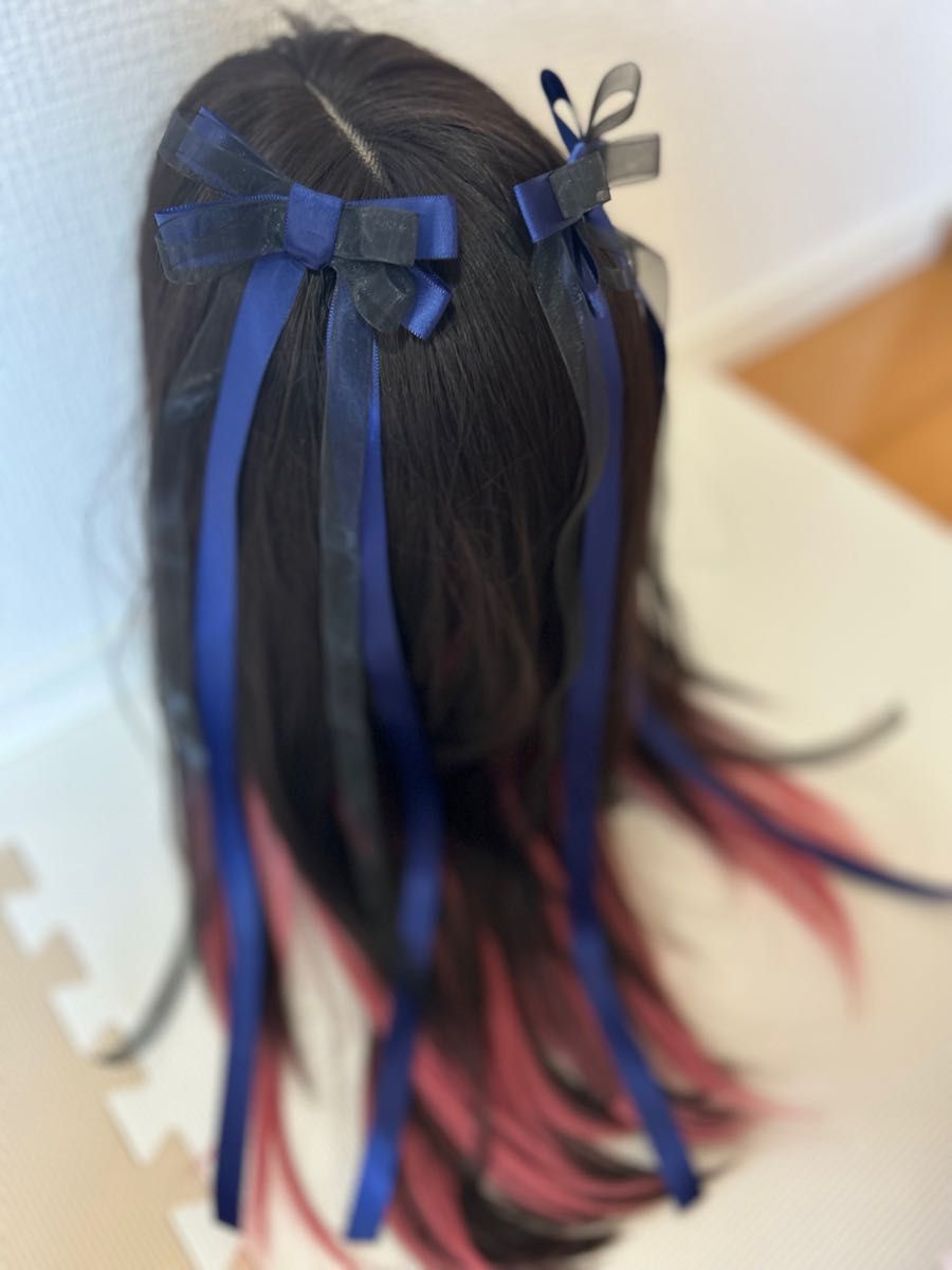 量産型ヘアメリボン 青