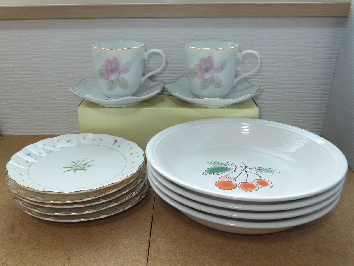 中古 TACHIKICHI RICHFIELD たち吉 リッチフィールド 小皿 深皿 A&E カップ＆ソーサー TABLEWARE テーブルウェア 陶器 JAPAN レトロ 和食器_画像1