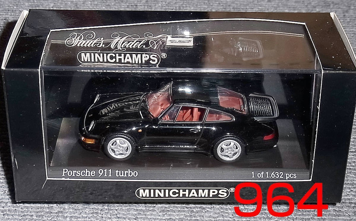 1/43 ポルシェ 911 (964) ターボ ブラック 1990 PORSCHE TURBO_画像1