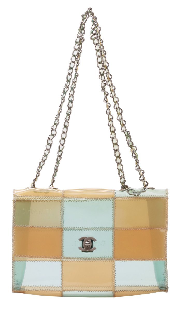 CHANEL シャネル チョコバー チェーンショルダー クリアバック