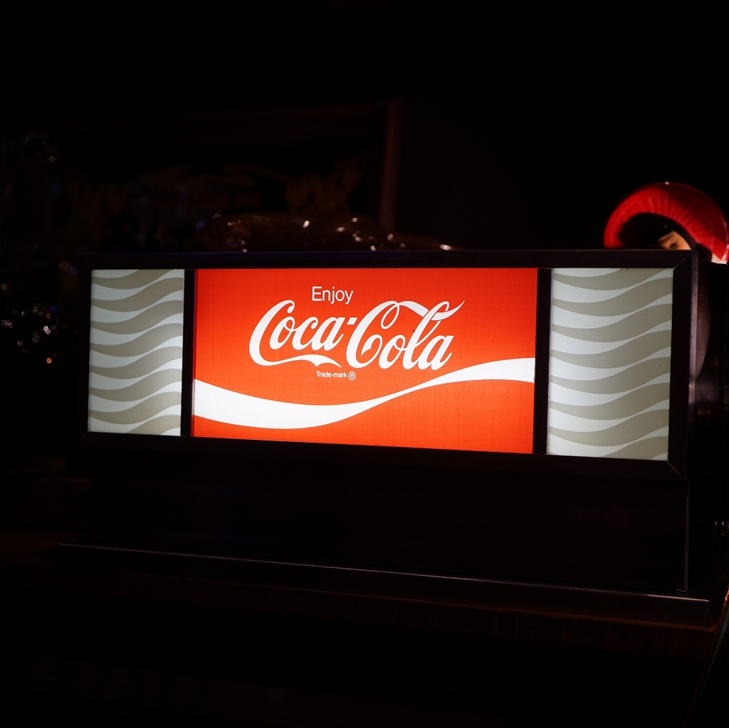 *1 point limit * Coca-Cola light sa parakeet ka Cola light autograph lighting illumination Vintage signboard America miscellaneous goods garage bar Vintage 