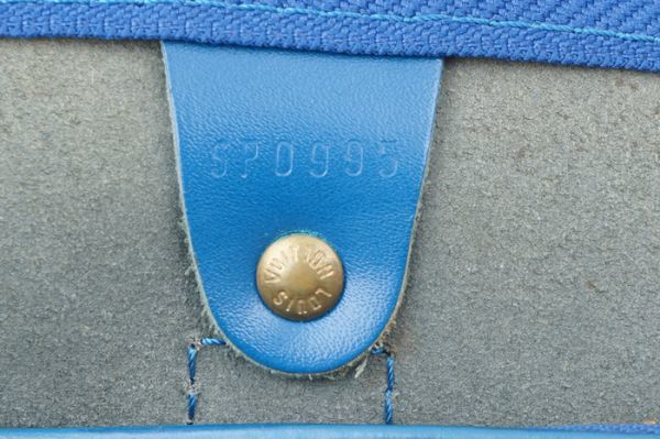 【使用わずか】ルイヴィトン Louis Vuitton エピ キーポル 55 ボストンバッグ キーポル55 旅行バッグ トレドブルー メンズ A172