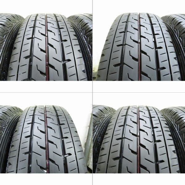 2021年製 9分山 ブリヂストン ECOPIA R710 195/80R15 107/105N LT/トヨタセンターキャップ 6JJ 6H 139.7 約+30 Φ106/4本/札幌手渡可 F_238_画像9