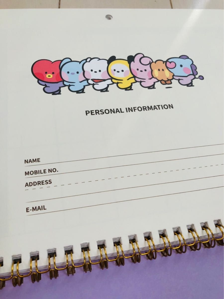 BTS 公式グッズBT21マンスリープランナー＋LINEキャラクターノート（3冊セット）