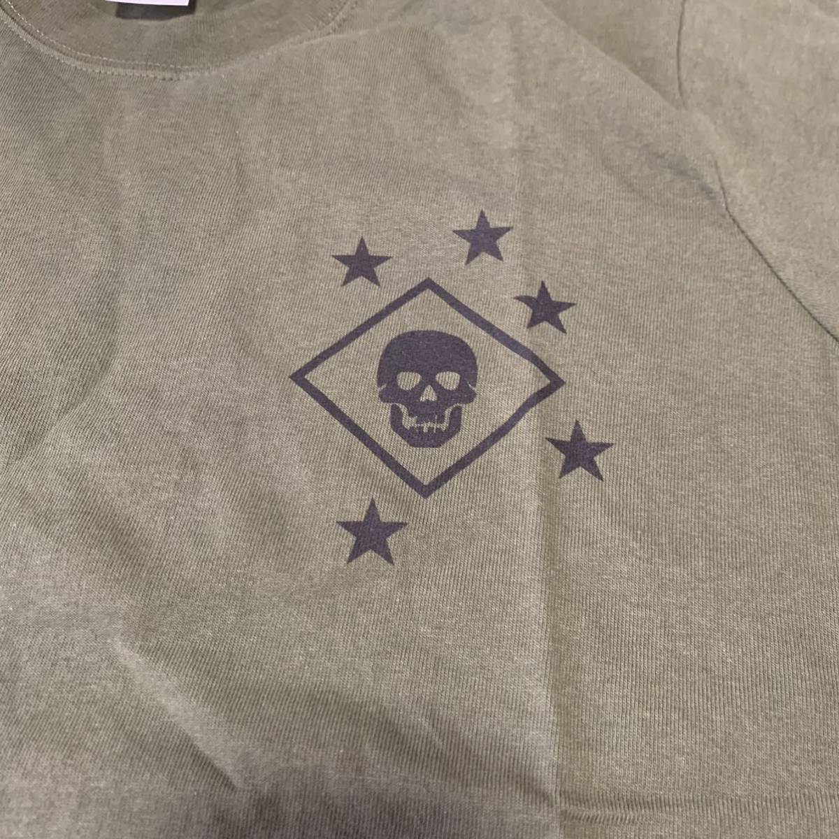 沖縄 米軍放出品 海兵隊 実物 US MARINES RAIDERS MARSOC Tシャツ SMALL OD COTTON (管理番号E12)_画像4