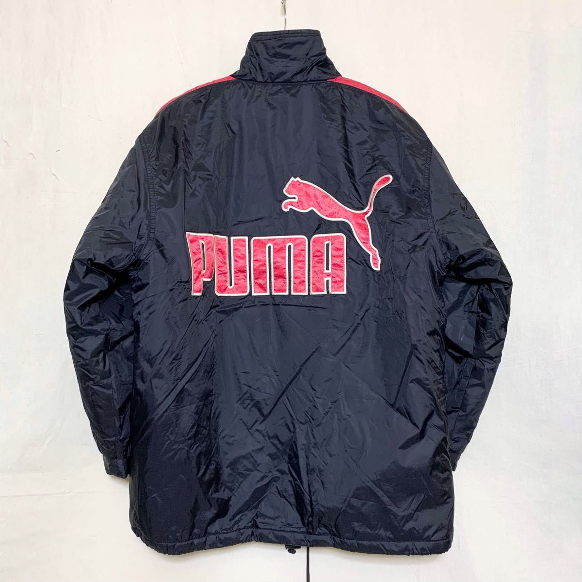 PUMA(GER)ビンテージパデッドジャケット ブラック×レッド
