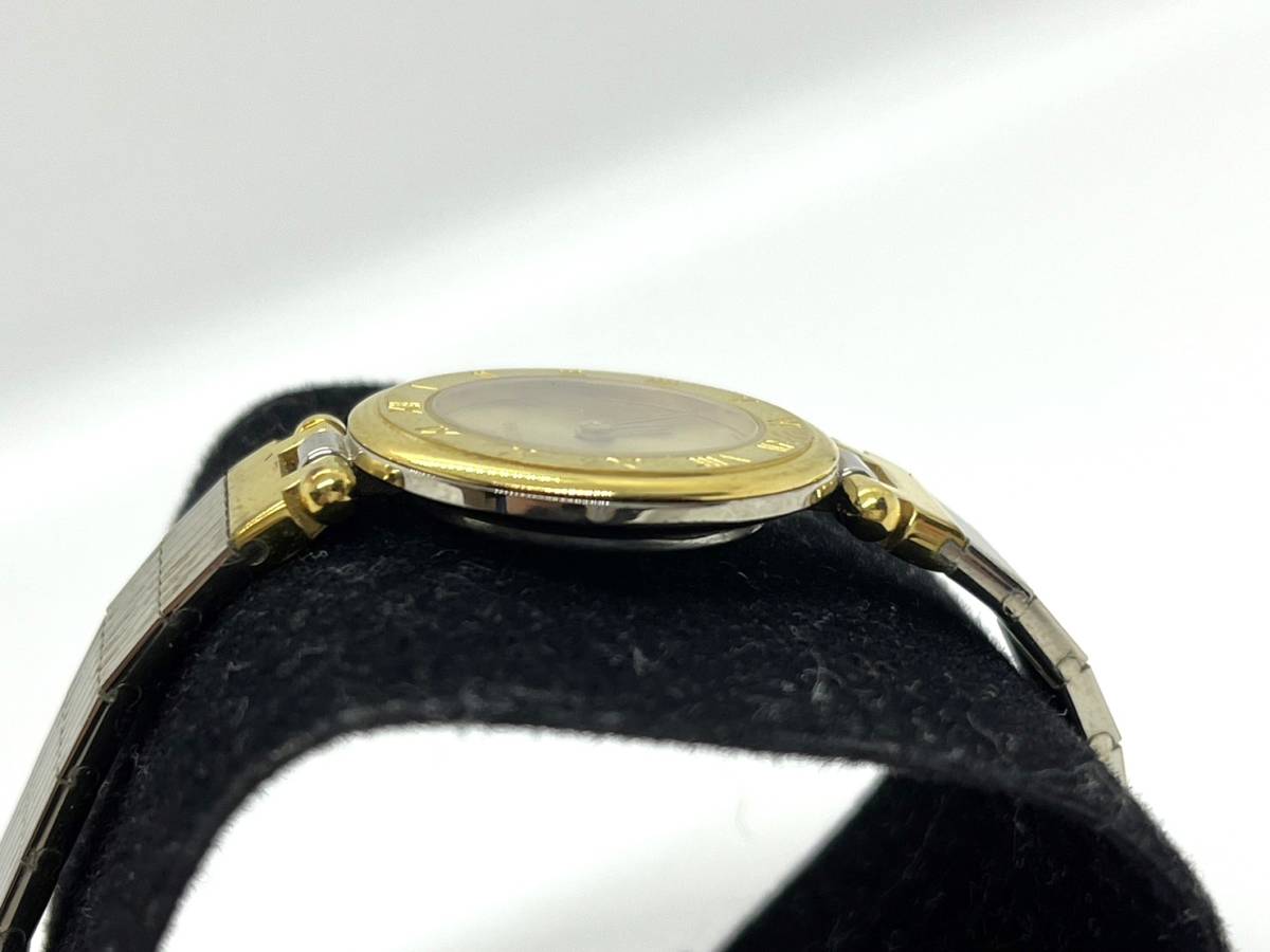 【3475】DELMA デルマ SWISS MADE スイス製 アンティーク レディース腕時計 クォーツ式 時計 ゴールドカラー ゴールド文字盤_画像3