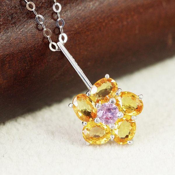 鑑別書付】春彩 1.2ct 天然 ピンクサファイア 天然 イエローサファイア