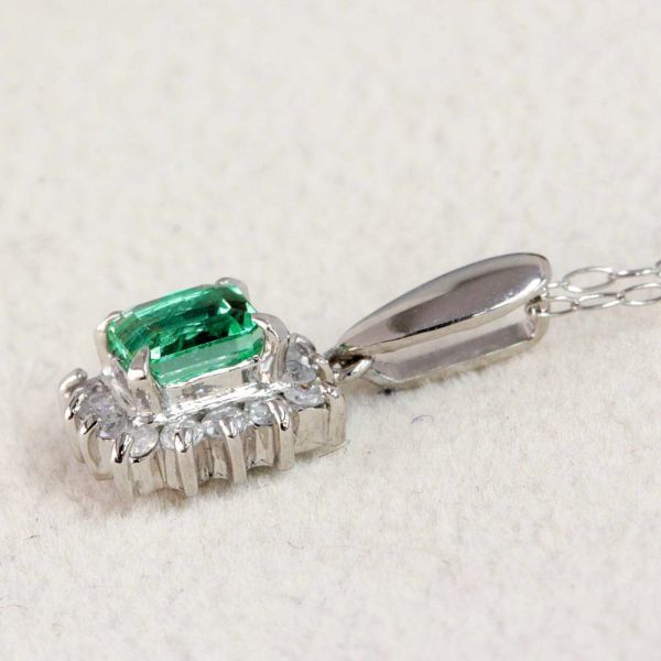 鑑別書付】コロンビア産 0.37ct 天然 エメラルド 天然 ダイヤモンド