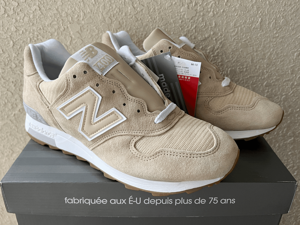 国内正規品 未使用 新品 New Balance M1400TN USA製 US9 タン ベージュ 限定 アメリカ製 米国製 スウェード NB スニーカー Made In The USA