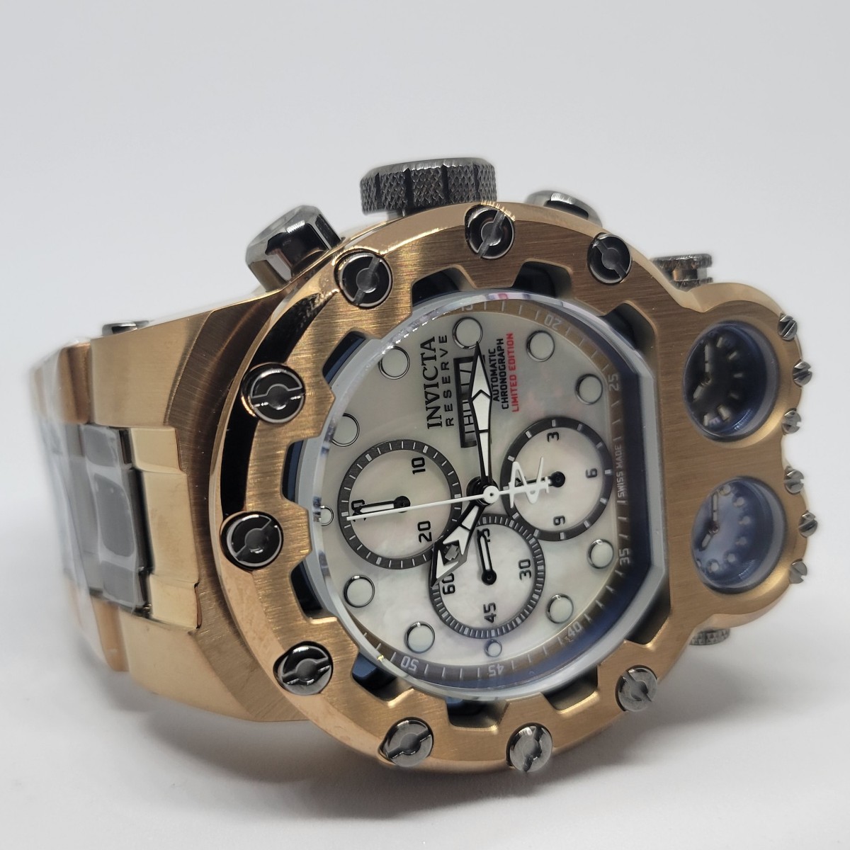 { ultra rare * worldwide limitation 125ps.@* genuine. SWISS MADE(o(**V**)o)}Invicta in creel ta43037 52mm reserve Magnum Tria auto Chrono 