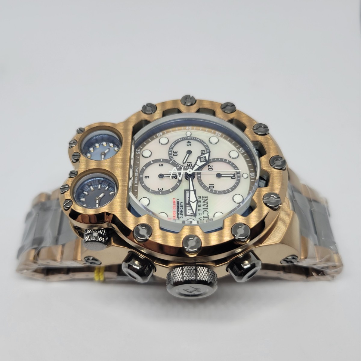 { ultra rare * worldwide limitation 125ps.@* genuine. SWISS MADE(o(**V**)o)}Invicta in creel ta43037 52mm reserve Magnum Tria auto Chrono 