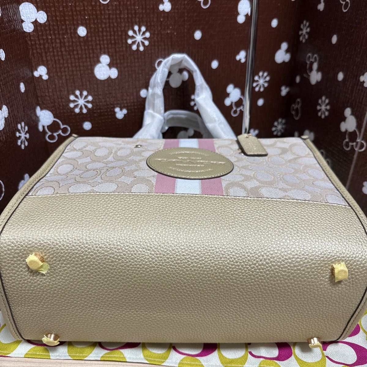 新品 COACH デンプシー キャリーオール シグネチャー ジャカードCE984-