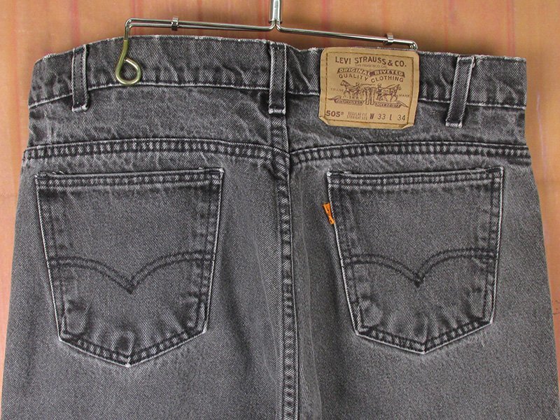 MYP15903 Levi\'s Levi's 505 black jeans Denim pants 94 year made 505-4159 W33