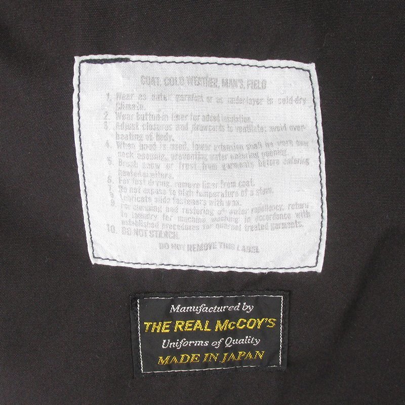 LFJ21575 REAL McCOY'S リアルマッコイズ M-65 後染め フィールドジャケット X-SMALL REGULAR_画像4