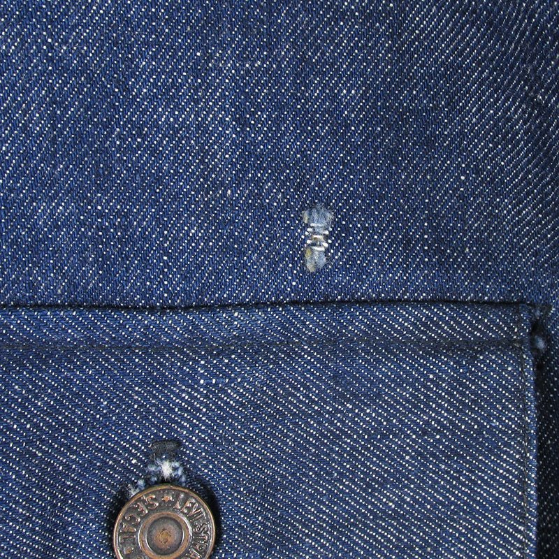 MAS7550 ビンテージ Levi's リーバイス 70s bigE デニム ブッシュシャツ MEDIUM_画像5