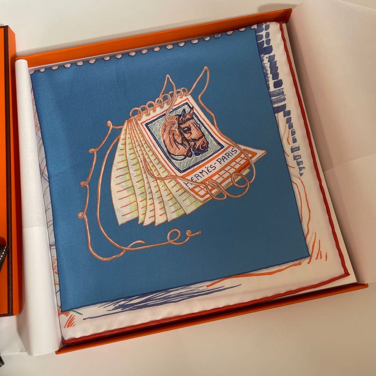 23SS☆カラフルな柄】 エルメス HERMES カレ90 シェバロスコープ