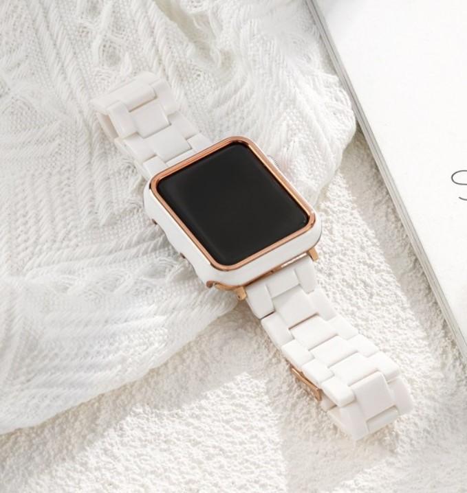 Apple Watch アップル 文字盤 カバー 41mm　ホワイト ゴールド