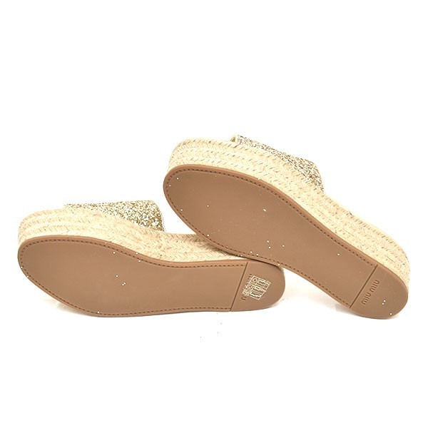 SALE/55%OFF】 サンダル 【ミュウミュウ】Miu Miuグリッター miumiu