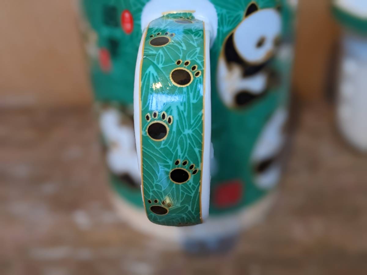 【茶こし付マグカップ1個】中国茶 パンダ 緑 大熊猫 ハーブティ 茶器 ぱんだ マグカップ 茶漉しの画像5