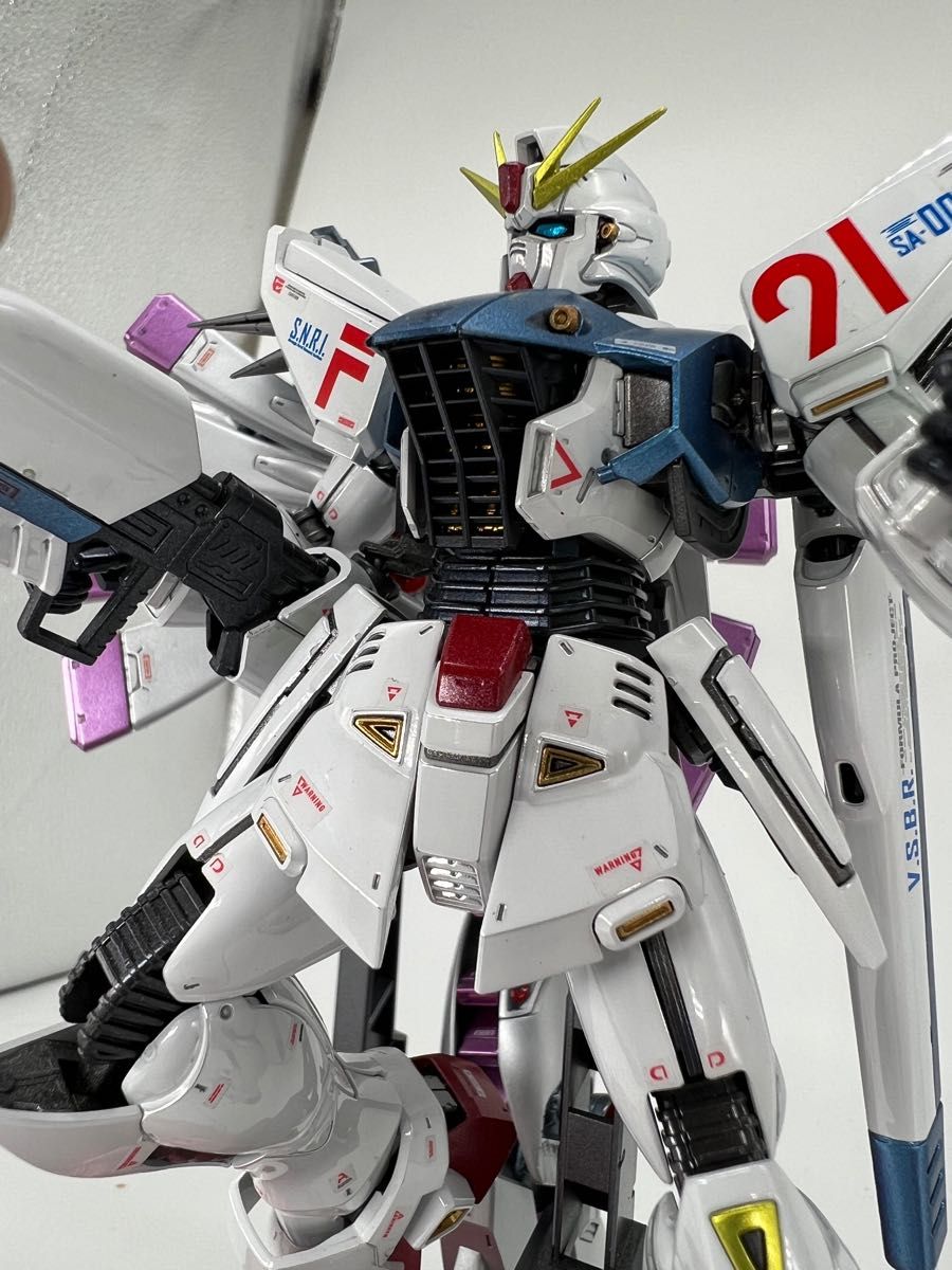 MG ガンダムF91 Ver.2.0 & RE ビギナ・ギナ 全塗装 完成品-