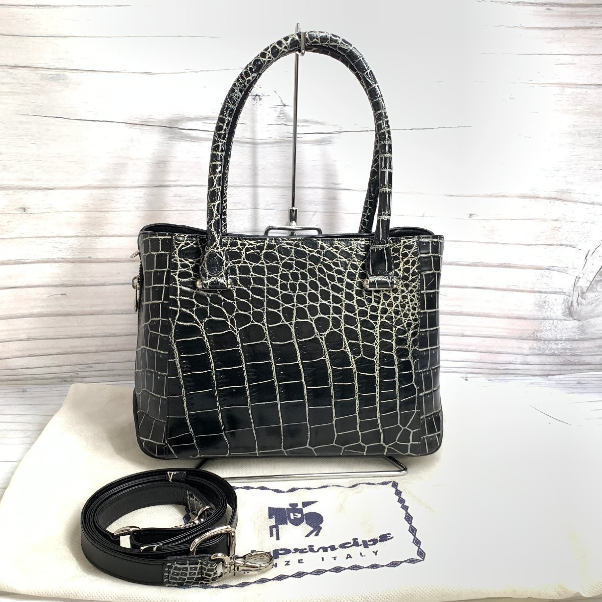 すことご f001 C JRA保証 未使用保管品 Style Croco ブラック