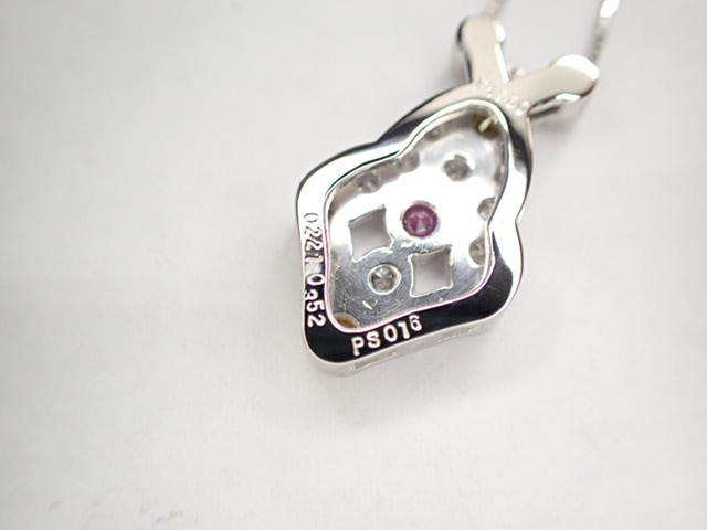 美品 Pt850×Pt900 ダイヤ合計0.573ct ネックレス_画像5