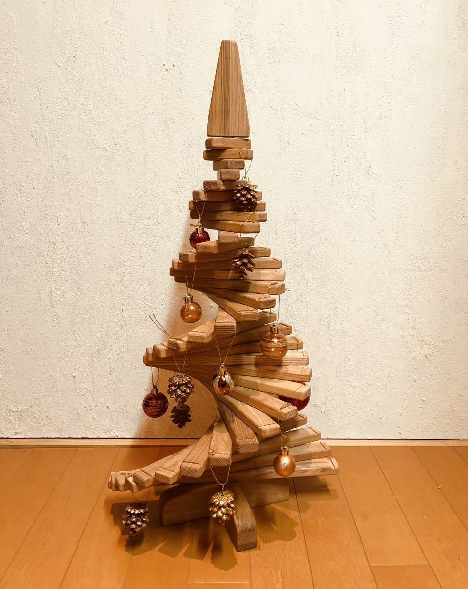 ヤフオク! - 木製 スパイラル クリスマス ツリー 組み立て式