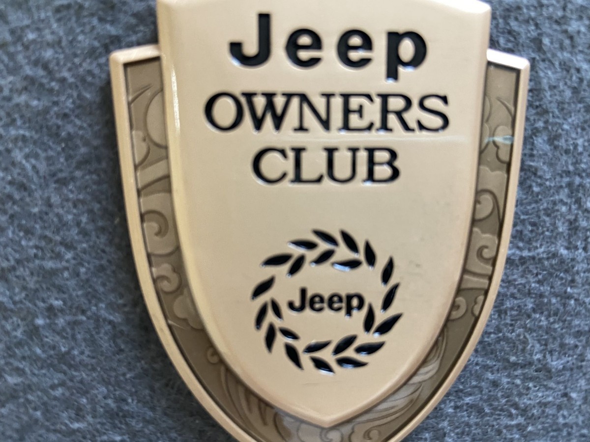 ★ジープ JEEP★37★ 金属ステッカー エンブレム 3D ドレスアップ メタルカーエンブレム デカール 装飾 1枚 ゴールド_画像3