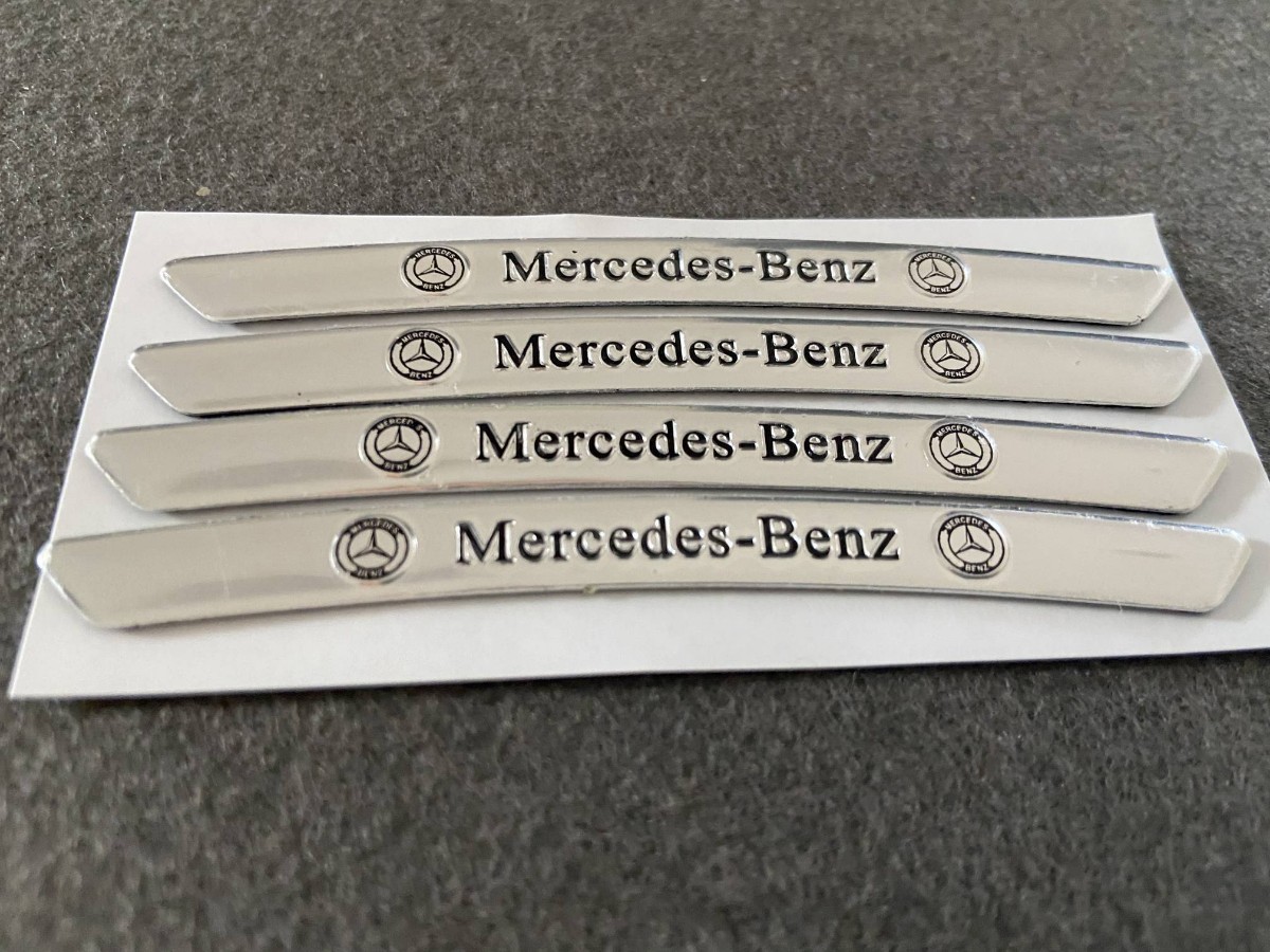 ★メルセデス・ベンツ BENZ★28★ ホイールリムステッカー 装飾バッジデカールスタイリング 傷を隠す 4枚セット 90ｍｍ アルミ 車用_画像2