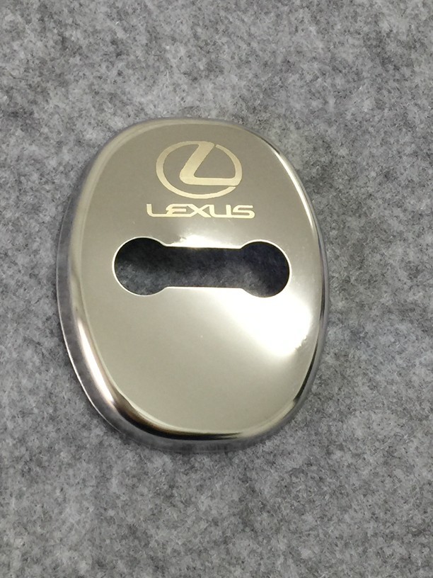 ★レクサス LEXUS★シルバー★ ステンレス鏡面 ドアストライカー ステンレスカバー 自動車内装品 ステンレス製 4個セット_画像2