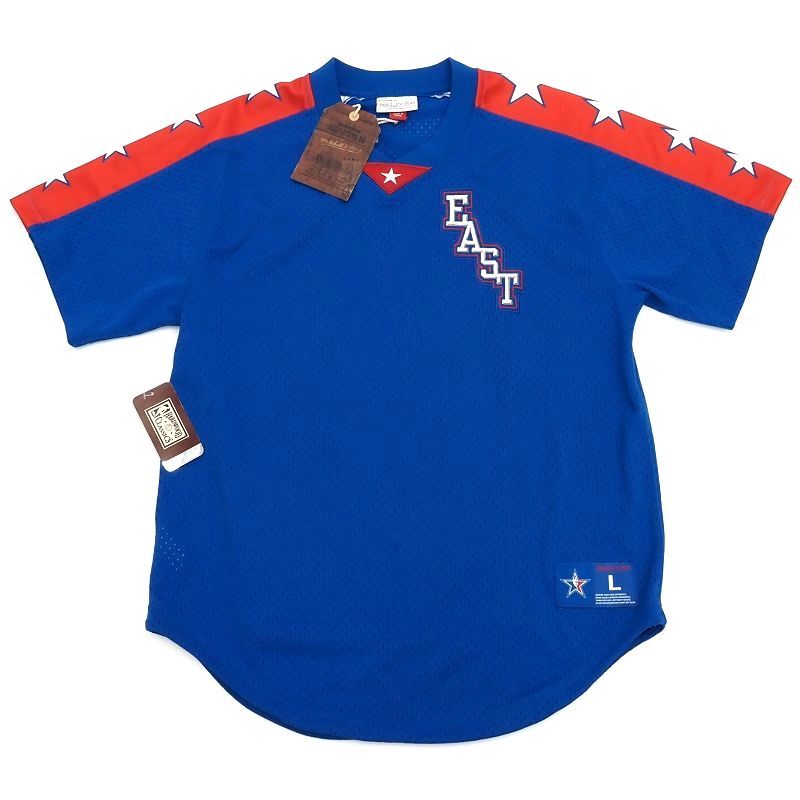 K03296T7 未使用品 Mitchell&Ness/NBA ALL STAR EAST メッシュ Tシャツ 【サイズ：L】 ブルー×レッド ミッチェルアンドネス