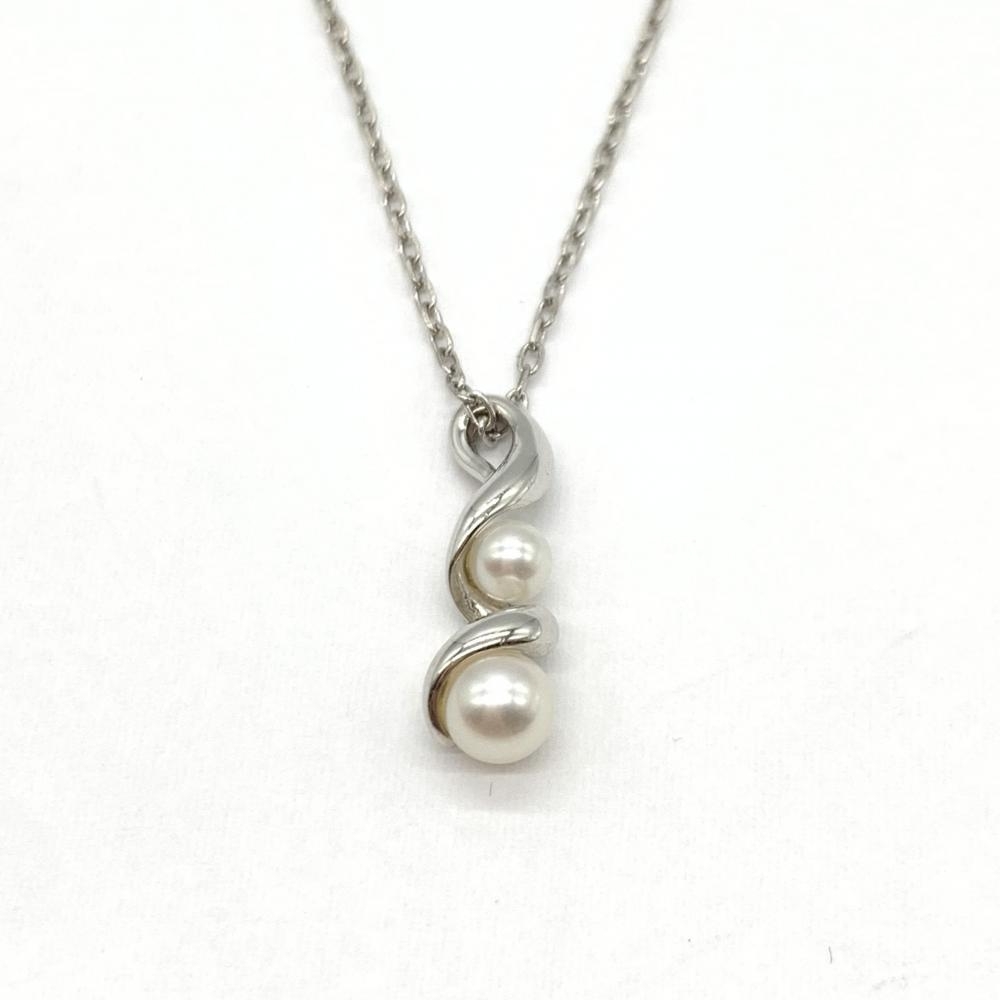 正規代理店 真珠 パールネックレス ミキモト MIKIMOTO K18WG 管理