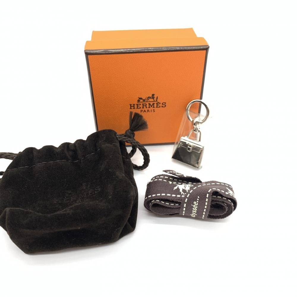 未使用 HERMES エルメス ツイリーリング ミニチャームケリー シルバー