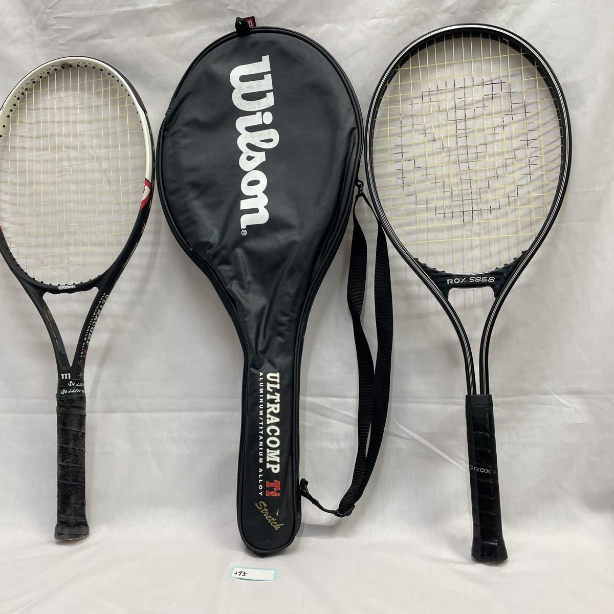 ○295○ テニスラケット 硬式 テニスラケット Wilson ULTRACOMP Ti ROX-5868 JOHNSON まとめての画像1