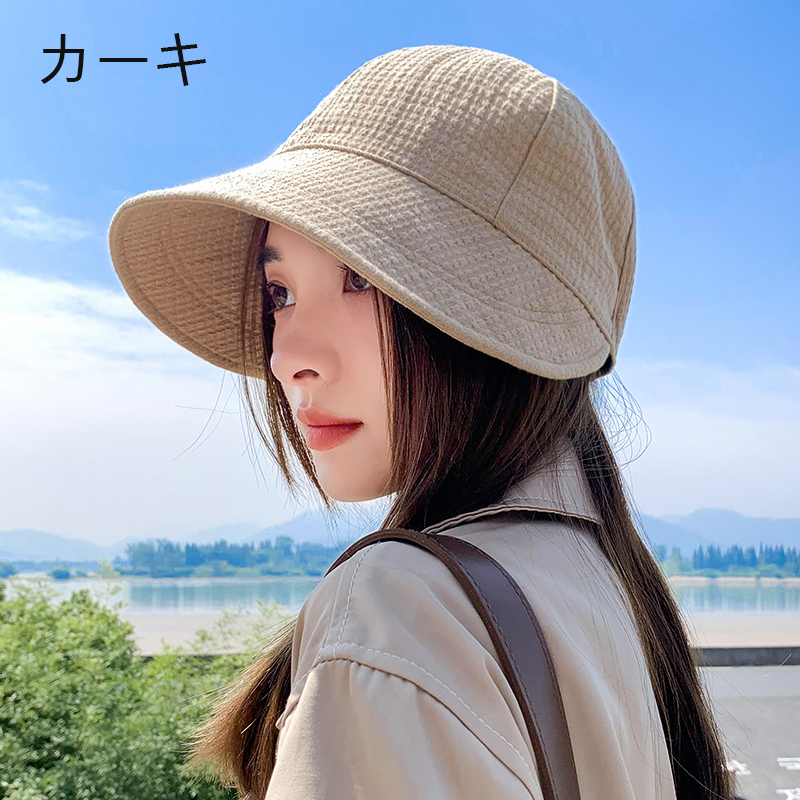 ヤフオク! - 帽子 レディース サンバイザー 小顔帽子 UVハッ...