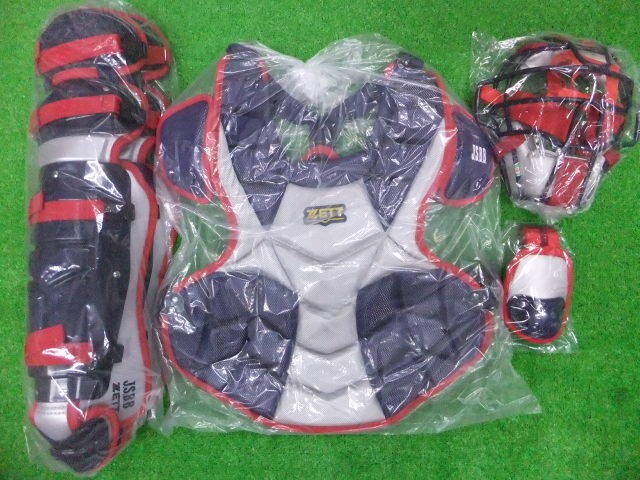 35%OFF!* Z 2023 limitation * softball type protector 4 point set /BL3322A navy x red 