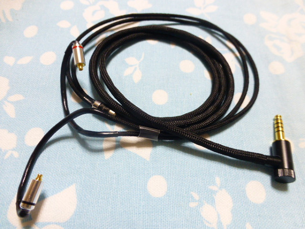 切り込み入 MMCX 102SSC 八芯 ブレイド編み 4.4mm5極 L字 ( IEM 変更可 Shure Westotne JVC Fiio M17 ZEN CAN WM1A / 1Z SONY_画像1