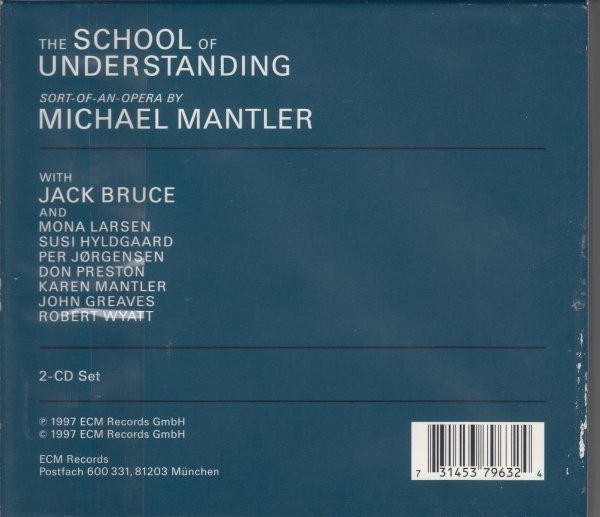 【JACK BRUCE/WYATT/GREAVES】MIKE MANTLER / THE SCHOOL OF UNDERSTANDING （輸入盤2枚組CD）の画像2