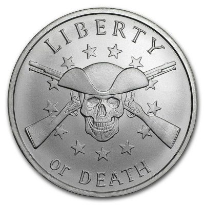 [保証書・カプセル付き] (新品) アメリカ「自由を与えよ。然らずんば死を」純銀 1 オンス メダル_画像1