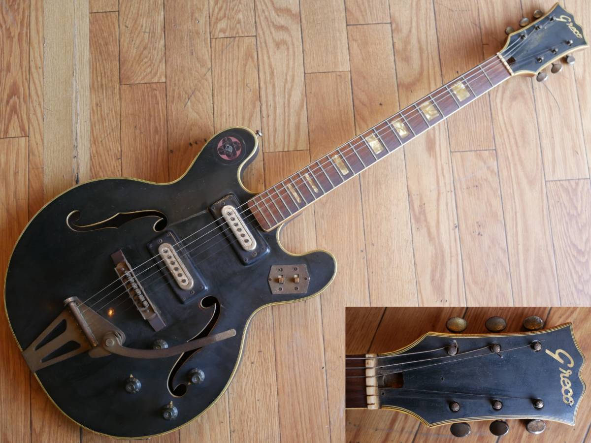 Yahoo!オークション - Greco【EG-135】 セミアコースティック Yahoo!オークション - Greco【EG-135】 セミアコースティック
