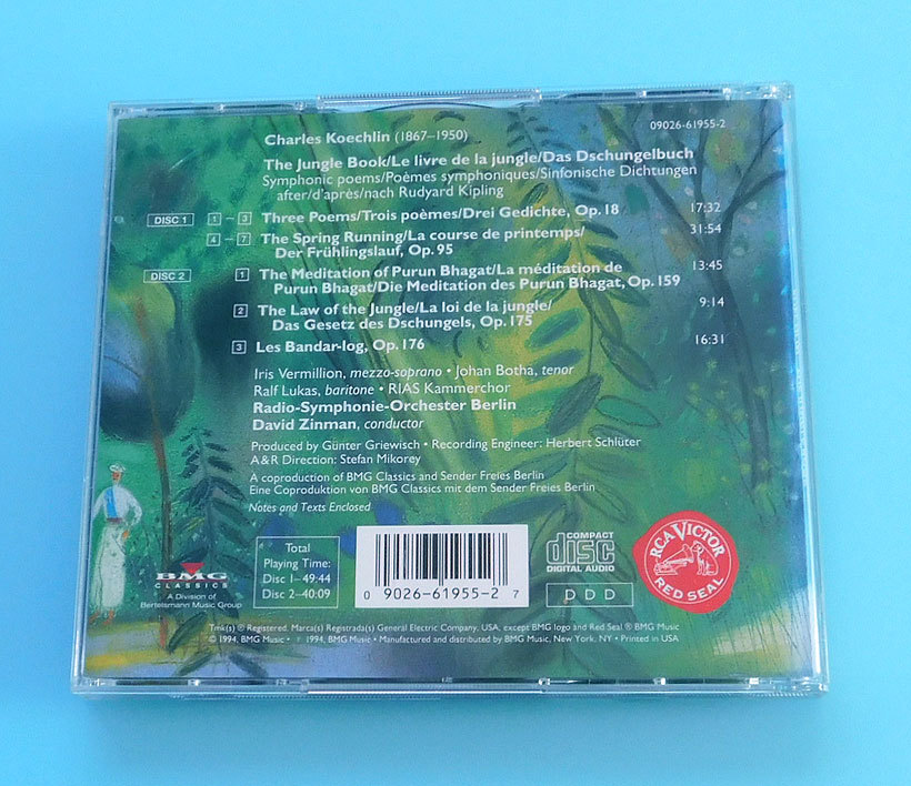 ★2枚組CD シャルル・ケクラン：交響詩集「ジャングル・ブック」★ジンマン、ベルリン放送交響楽団、junglebook_画像2