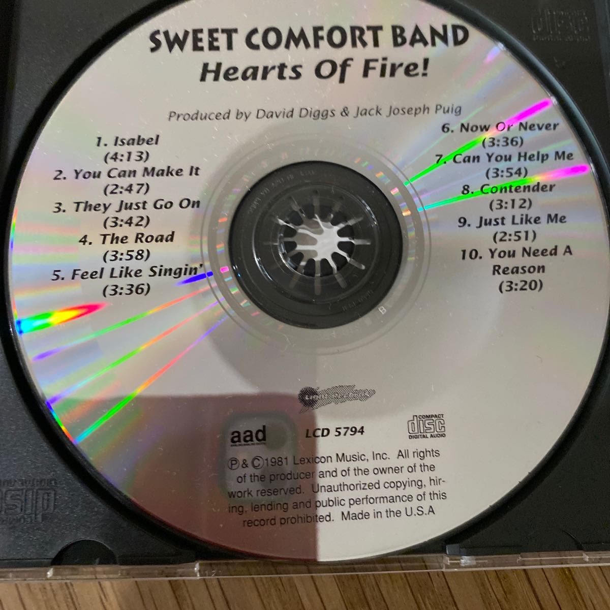 スウィートコンフォートバンド SWEET COMFORT BAND 『HEARTS OF FIRE』