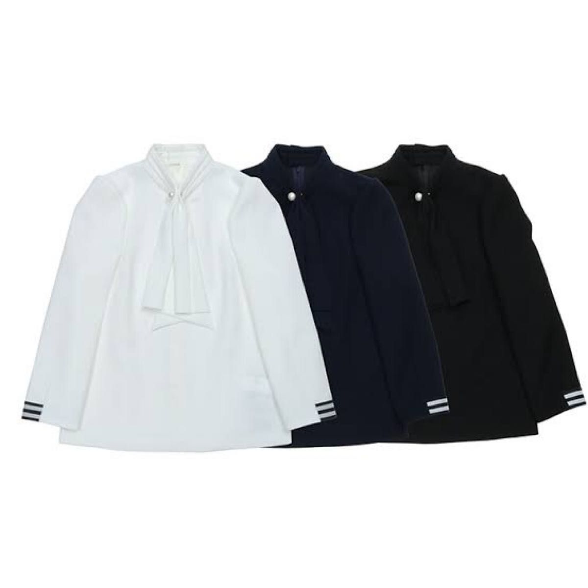 タグ付き新品36 BORDERS at BALCONY BOWTIE BLOUSE | keramorosso.com