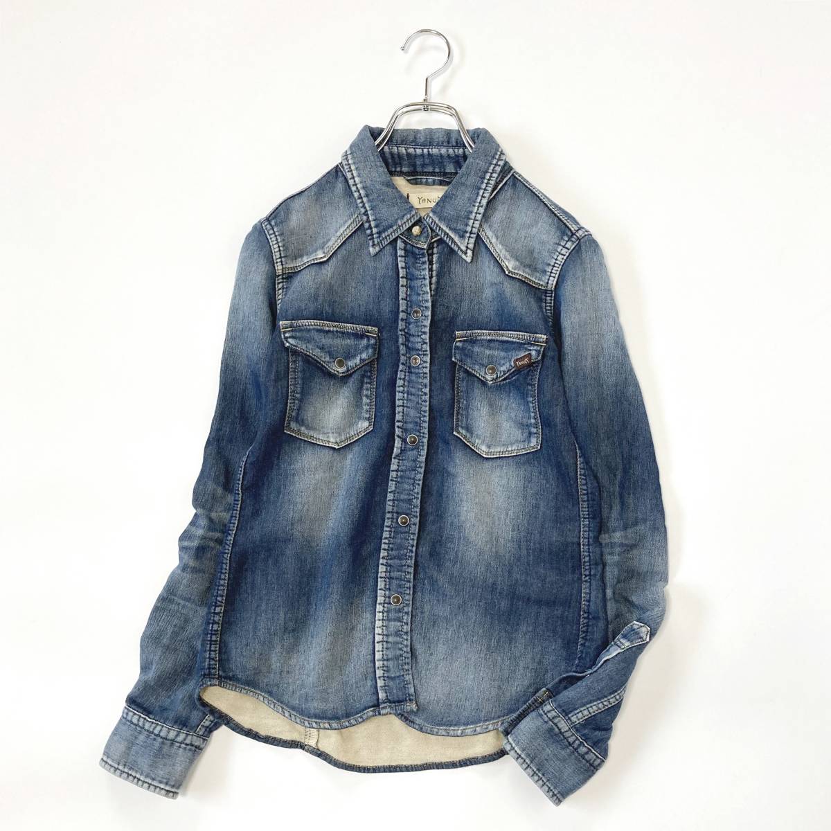 メーカー再生品】 YANUK ヤヌーク デニット ウエスタンシャツ サイズXS