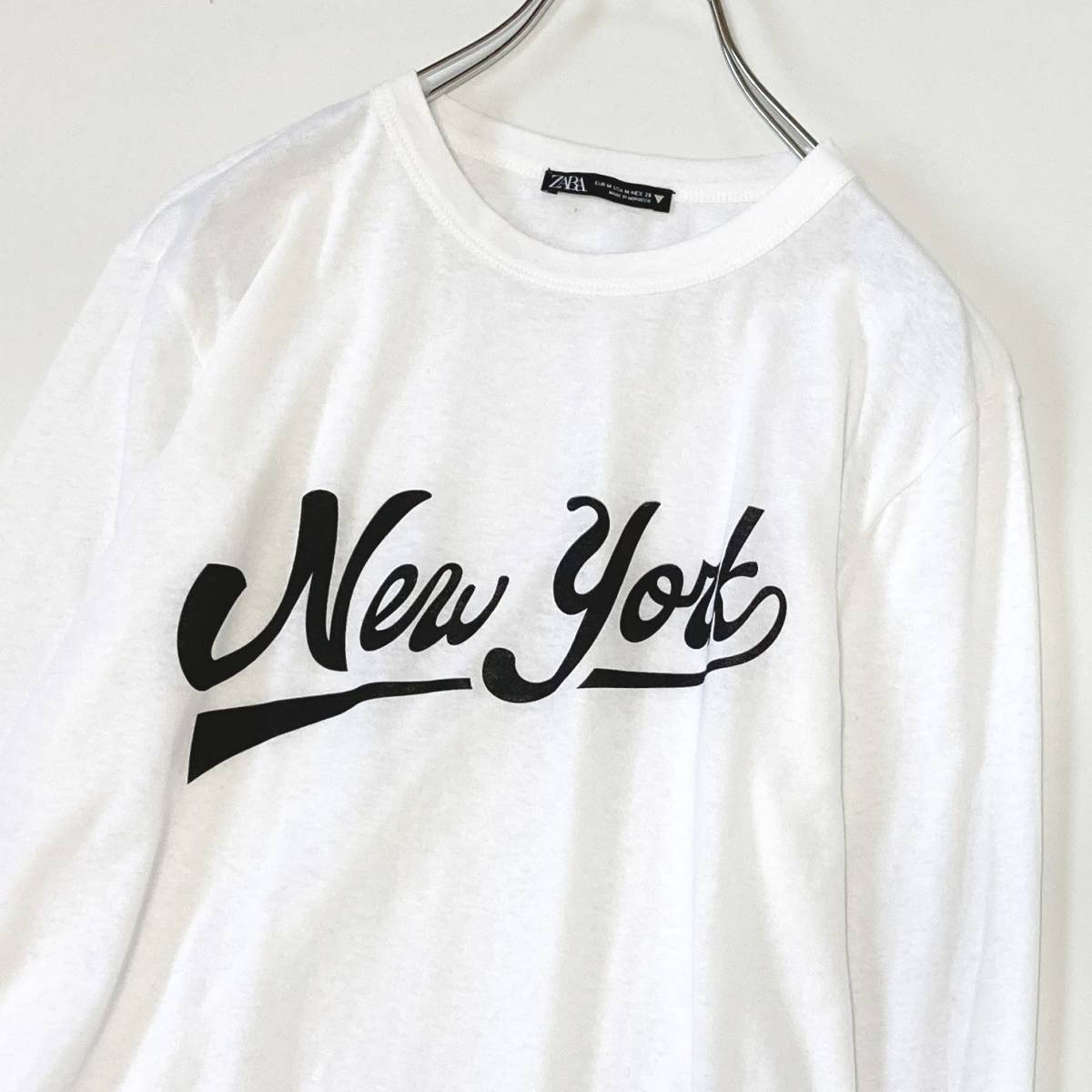 ZARA 　　 ザラ　　 ロゴ　　ロングスリーブTシャツ　　　USA Mサイズ_画像3