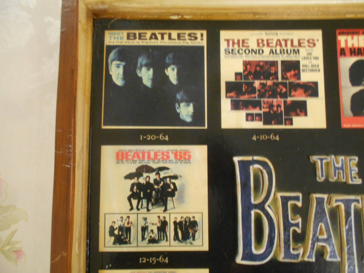 祝日 14 ○ THE BEATLES ビートルズ COMPLETE 1964-1970 木製額装