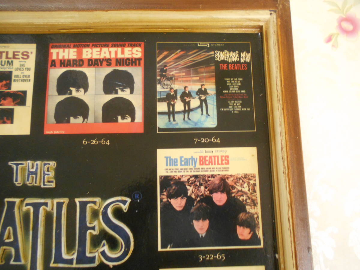 祝日 14 ○ THE BEATLES ビートルズ COMPLETE 1964-1970 木製額装