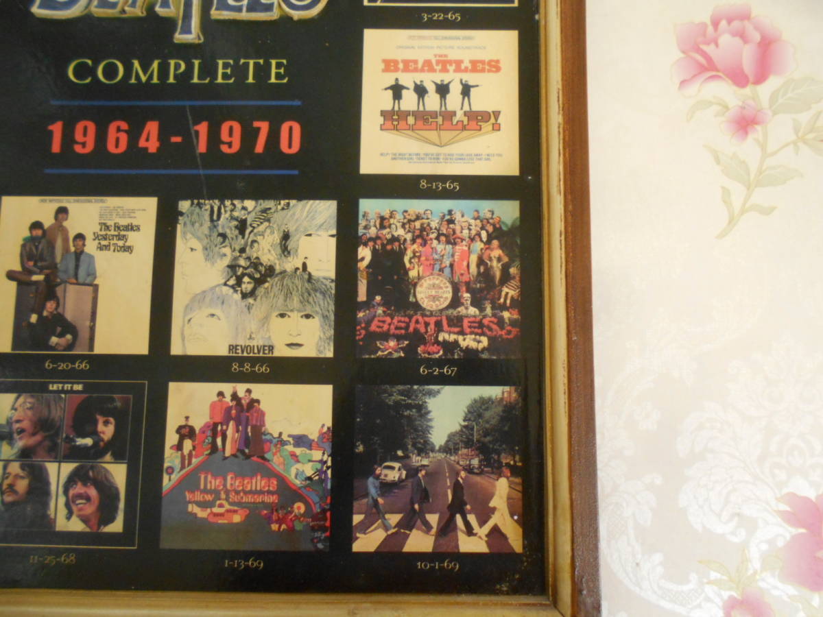 祝日 14 ○ THE BEATLES ビートルズ COMPLETE 1964-1970 木製額装