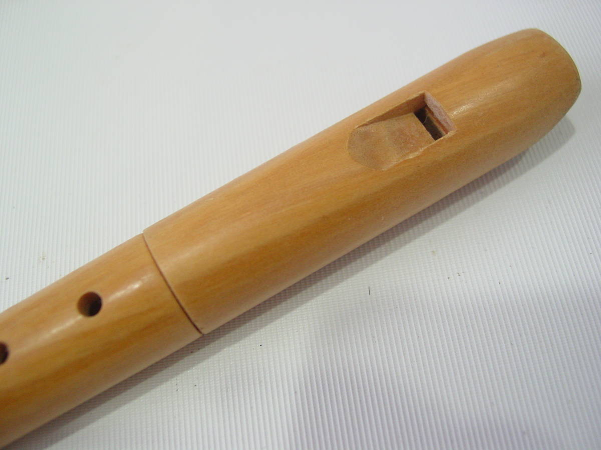★管楽器 木製 縦笛 タテ笛 ソプラノ リコーダー 全長22.8cmの画像3